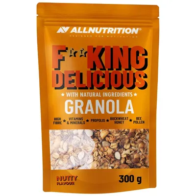 Produktbild von ALLNUTRITION Fitking Granola 300g Nussbaum Müsli Frühstücksflocken gesundes Frühstück