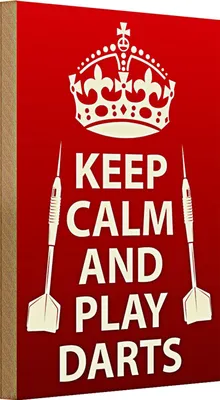 Produktbild von Holzschild Spruch 20x30cm Keep Calm and play Darts