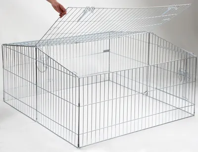 Image de Kerbl Enclos Easy avec protection solaire Métal argenté 82845