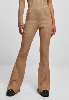 Obrázok produktu pre Dámske legíny Urban Classics Ladies Flared Rib Knit Leggings unionbeige - 5XL