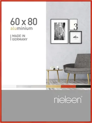 Produktbild von nielsen Aluminium Bilderrahmen Pixel, 60x80 cm, Tornado Rot
