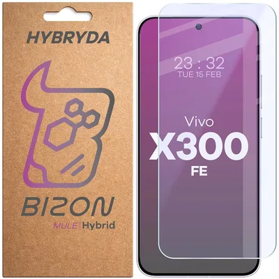 Produktbild von Flexibles Hybridglas für Vivo X300 FE, Bizon Hybrid Mule