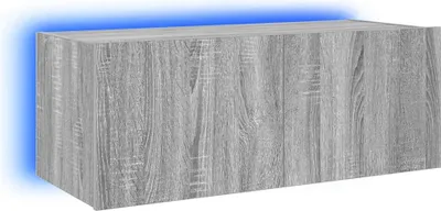 Immagine prodotto di Parete TV con luci LED Grigio Sonoma 80x35x31 cm