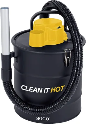 Immagine prodotto di SOGO SS-16130 Aspiratore e soffiatore di cenere per accendere e spazzare le foglie, aspirapolvere per pellet, caminetti, barbecue, stufe a legna, segatura, cenere - 1200W 20L - Colore: Nero