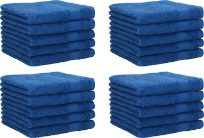 Produktbild von Betz 20 Stück Gästetücher 30x50 cm PALERMO 100% Baumwolle  Farbe: blau