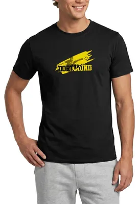 Produktbild von Spreadshirt Die Macht Aus Dortmund Schwarz-Gelb Fußball Fan Männer T-Shirt, 3XL, Schwarz