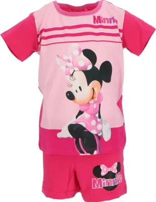 Zdjęcie produktu dla Minnie Mouse Shortama - Piżama dziecięca i letnia bielizna nocna wykonana w 100% z bawełny Różowy 6 lat