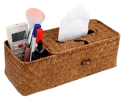 Produktbild von Taschentuchspender aus Schilfgras, dekorative Box für Heimdekoration