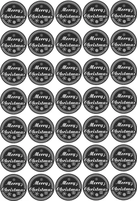 Produktbild von Merry Christmas - Aufkleber rund 30x30mm  für Weihnachten 35 Stück - schwarz Vintage - Labels - Stickers - Weihnachtskalender - Weihnachten - Advent - rund - zum Aufkleben für Geschenke oder Karten