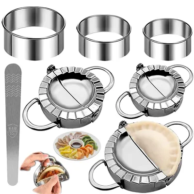 Teigformen-Set, 7-teilig, Ravioli-Maker, Knödelformer, Edelstahl