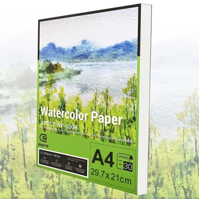 Productafbeelding van Premium aquarelpapier A4 - 100% katoen, 30 vellen, 300 g/m²
