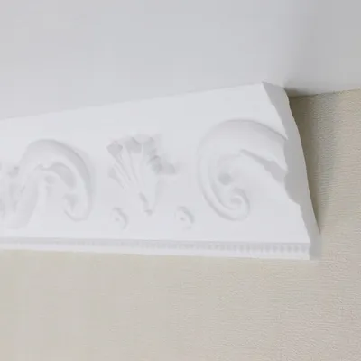 Produktbild von PROVISTON | Stuckleiste | Polystyrol | 45 x 90 x 2000 mm | Weiß | Deckenleiste
