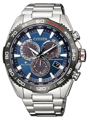 Obrázok produktu pre Pnske hodinky Citizen CB5034-82L rdiom riaden hodinky potpa Eco Drive Solar Chronograph zafrov sklo nerezov oce modr cifernk Promaster