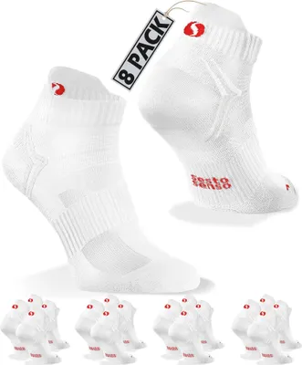 Produktbild von Sesto Senso Sportsocken Quarter Unisex Zum Laufen Weiß Größe 35-38 - 8er-Pack