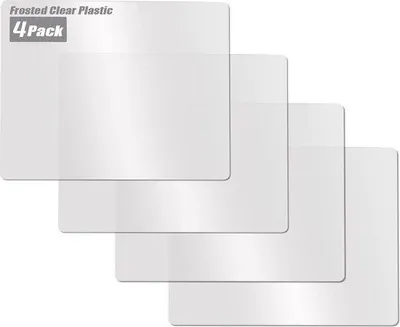 Produktbild von Unyqoos® Flexible Kunststoff-Schneidematten 38 × 30 cm, 4er-Set – matt-transparent, BPA-frei, biegsam und spülmaschinenfest, messerschonend