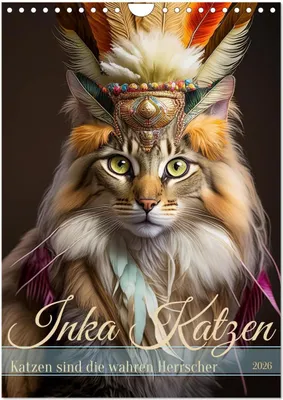 Produktbild von Inka Katzen - Katzen sind die wahren Herrscher (Wandkalender 2026 DIN A4 hoch), CALVENDO Monatskalender