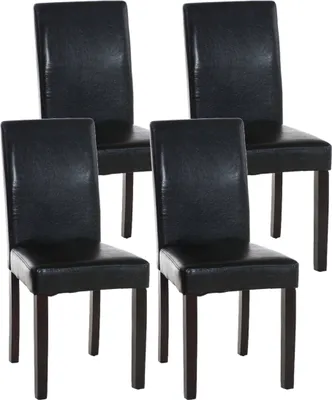 Produktbild von 4er Set Esszimmerstuhl HLO-CP20 dunkelbraun  schwarz