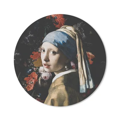 Produktbild von MuchoWow® Mauspad Mousepad Das Mädchen mit dem Perlenohrring - Vermeer - Kunst 30x30 cm - Mousepads - Maus Mat - Pad - Mausunterlage - Tischunterlage - Schreibtischmatten