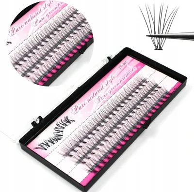 Produktbild von Wimpern Dicke Büschel 11mm, 10D, C-Curl, 60 Stück