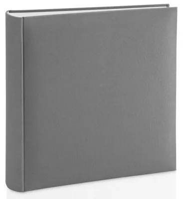 Produktbild von Hama Fotoalbum Stoffeinband 30x30 cm 100 weiße Seiten Pergamin grau