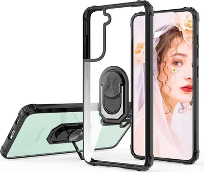 Obrázek produktu pro Pouzdro pro Samsung Galaxy S21 FE 5G s magnetem a stojánkem, černý rámeček