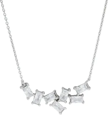 Produktbild von Zeeme Silber Collier 925/- Sterling Silber 42+5cm weiß Zirkonia weiß 358250219