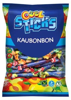 Image de Cool Sticks Bonbons à mâcher au goût de fruits convient aux végétaliens 700g