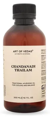Produktbild von Art of Vedas Chandanadi Thailam 200ml - Ayurvedisches Massageöl mit Sandelholznote