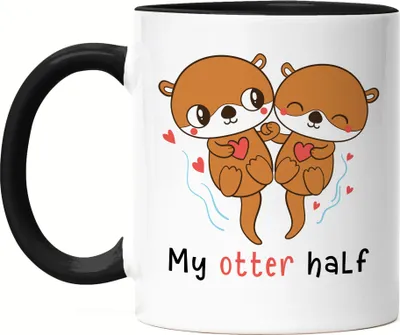 Produktbild von My Otter Half Tasse Schwarz Liebe Liebesbeweis Liebling Lieblingsmensch Herz Umarmung Geborgenheit Verliebte