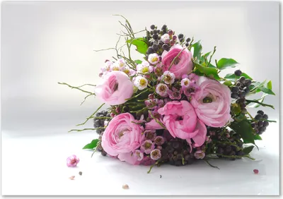 Produktbild von Tulup® Glas-Bild - 100 x 70 - Wandbild aus Glas - Wandkunst - Wandbild hinter gehärtetem Sicherheitsglas - Blumen & Pflanzen - Rosen Blumenstrauß - Rosa