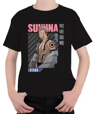 Obrázek produktu pro Sukuna Jujutsu Kaisen Otaku Anime Aesthetics Demon Gift Vintage Uni dětské tričko, černá, 152 cm