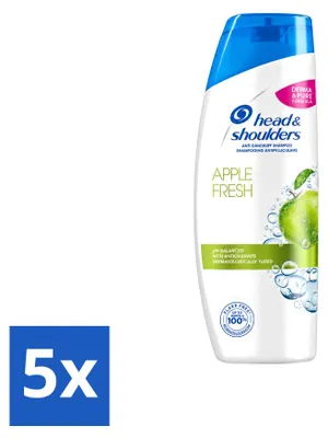 Obrázok produktu pre 5 ks šampónu Head & Shoulders Apple Fresh proti lupinám - 1 liter - výhodný balík - 5 kusov