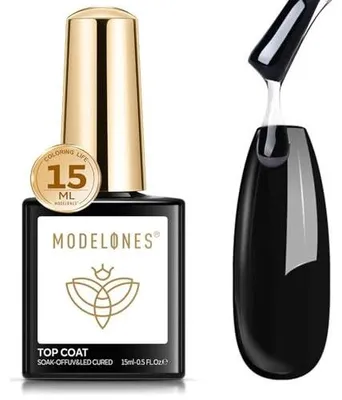 Zdjęcie produktu dla Lakier żelowy topcoat bez wycierania do paznokci UV LED 15ML