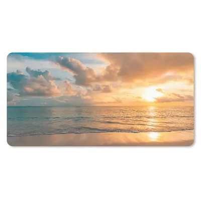Produktbild von MuchoWow® Mauspad Mousepad Strand - Sommer - Sonnenuntergang - Wolken - Meer 60x30 cm - Mousepads - Maus Mat - Pad - Mausunterlage - Nachhaltig