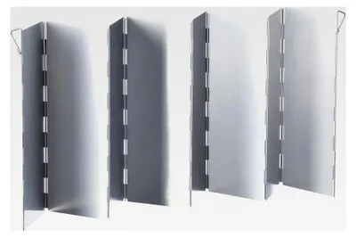 Produktbild von Faltbarer Windschutz aus Aluminium, Silber, 78x26cm