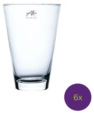 Produktbild von 6er Set Glasvasen, Dekogläser CONI konisch rund H. 19cm D. 12,5cm Sandra Rich