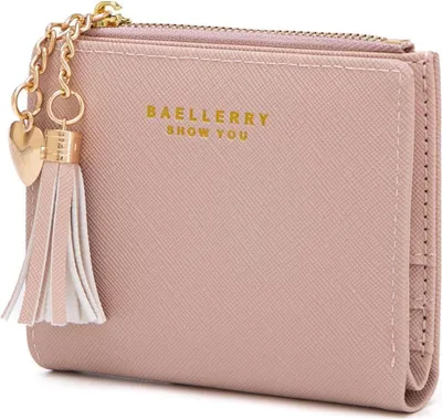 Produktbild von CHAOFANXI Damen Geldbörse Leder Mini Portemonnaie Rosa