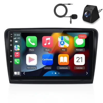 Zdjęcie produktu dla 10" 64GB Android Radio samochodowe Škoda Superb (2008–2015) CarPlay Android Auto GPS Bluetooth