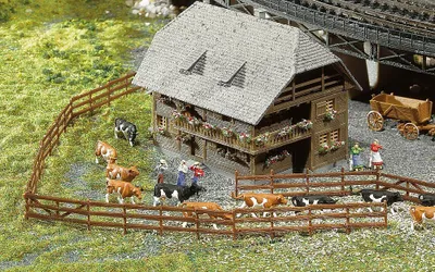Bonanza Zaun, klein, braun, Kunststoff