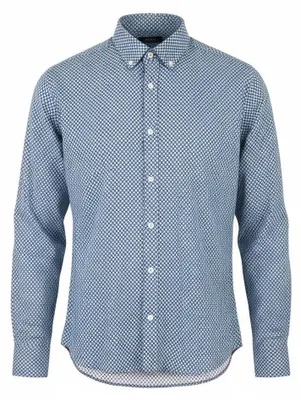 Imagen del producto de Camisa de algodón italiana, color azul