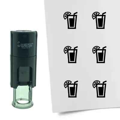 Immagine prodotto di Timbro CombiCraft Cocktail rotondo da 10 mm - inchiostro nero