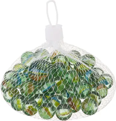 Produktbild von Murmeln aus Glas Perlmutoptik 50+1 Netz