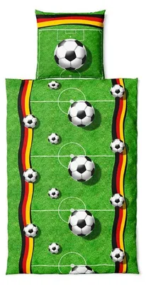 Obrázok produktu pre Súprava posteľnej bielizne z mikrovlákna futbalové ihrisko 135x200 cm so zipsom, 4021202