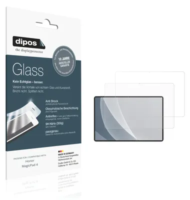 Produktbild von 2x Schutzfolie für Honor MagicPad 4 matt - Anti-Shock 9H Folie dipos Glass Kunststoffglas