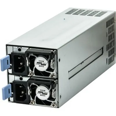 Produktbild von Fantec NT-MR550W ATX Redundante Stromversorgung - 550 W - Hot-Swap-fähig - 120 V AC, 230 V AC Eingang - 3.3 V Gleichstrom, 5 V Gleichstrom, 12 V Gleichstrom, -12 V DC Ausgang - 2 Lüfter