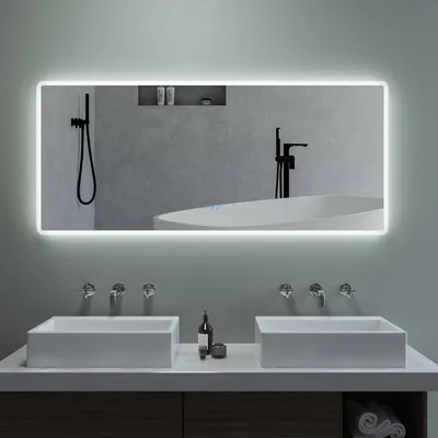 Produktbild von LED Badezimmerspiegel Touch 160x70cm, Kaltweiß Neutral Warmweiß Einstellbar, Beschlagfrei,IP44