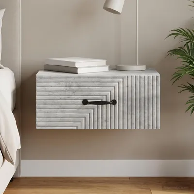 Immagine prodotto di Maison Exclusive - Comodino da parete grigio cemento 49 x 34,5 x 20 cm