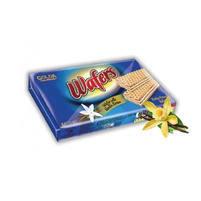 Obrázek produktu pro Golda Wafers vanilla - oplatky s vanilkovou náplní 175g