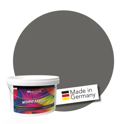 Produktbild von WALLCOVER Wandfarbe Schiefergrau Hochdeckend Klasse 1 Matt 5L für 40 m²