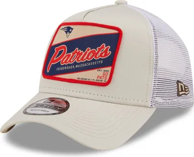 Produktbild von New Era A-Frame Trucker Cap - New England Patriots stone